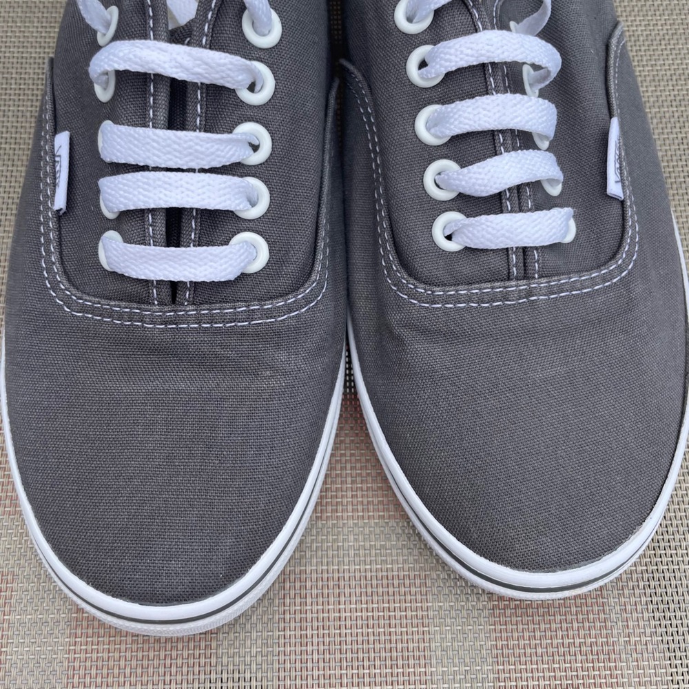 Vans Authentic Low Top Sneakers Gray Canvas Mens 8.5 Womens 10 TB9C - Picture 5 of 9